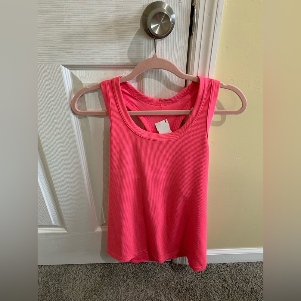 Nike Dri Fit Hot Pink Ribbed Tank Top Size M